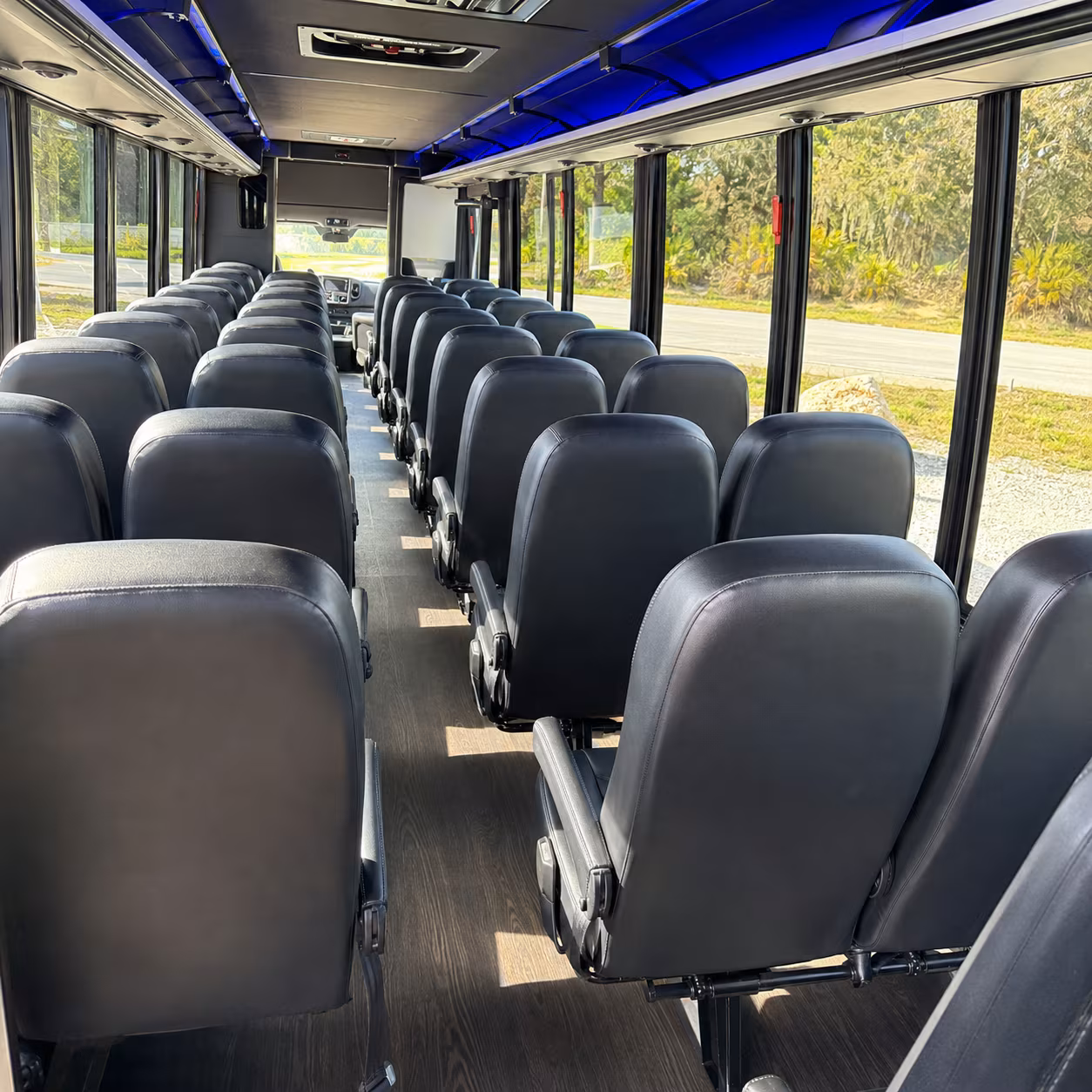 vancouver 28 passenger minibus inside