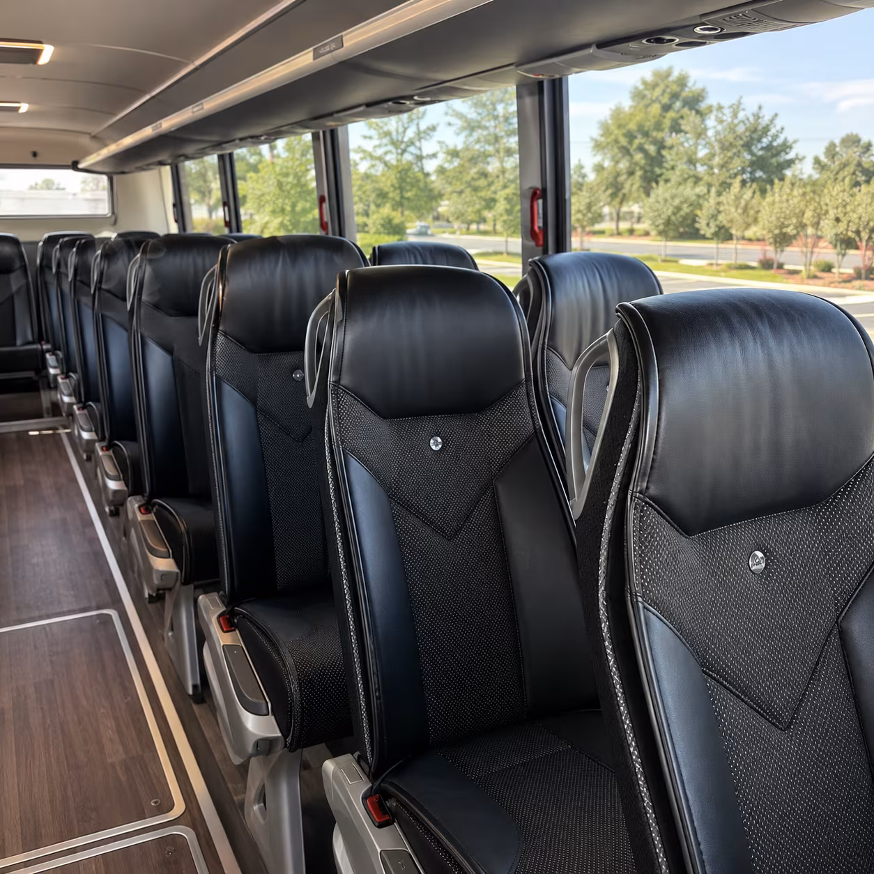vancouver 56 passenger charter bus interior