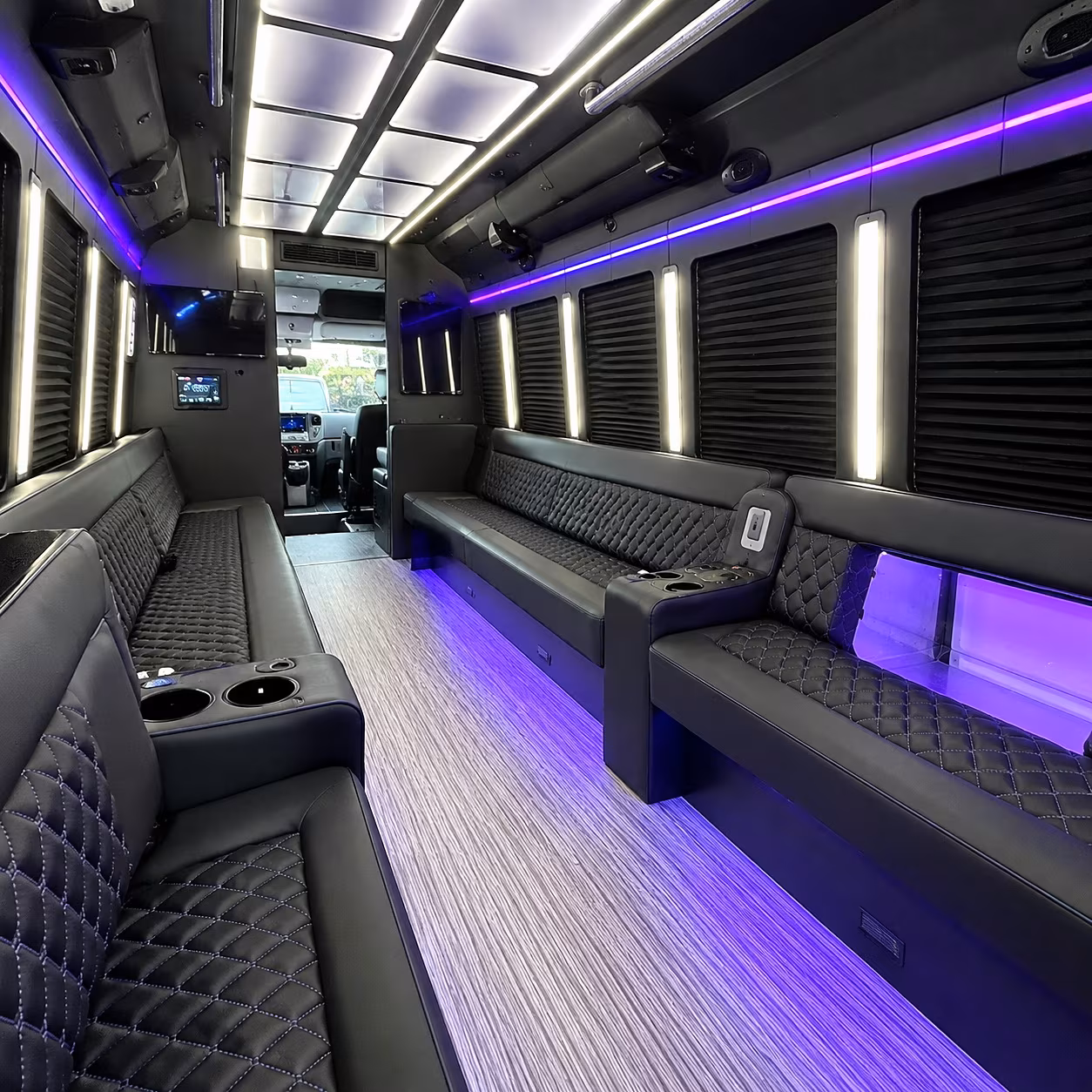 vancouver party bus rental interior